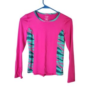 Danskin Now Drimore Shirt Top Girls Size Large Hot Pink Long Sleeve Athletic‎